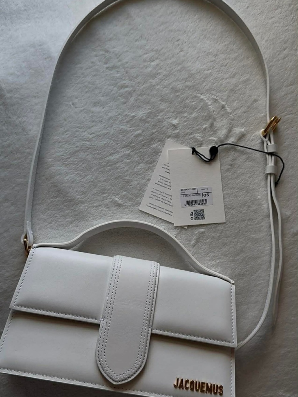 Jacquemus White Leather Mini Top-Handle Crossbody